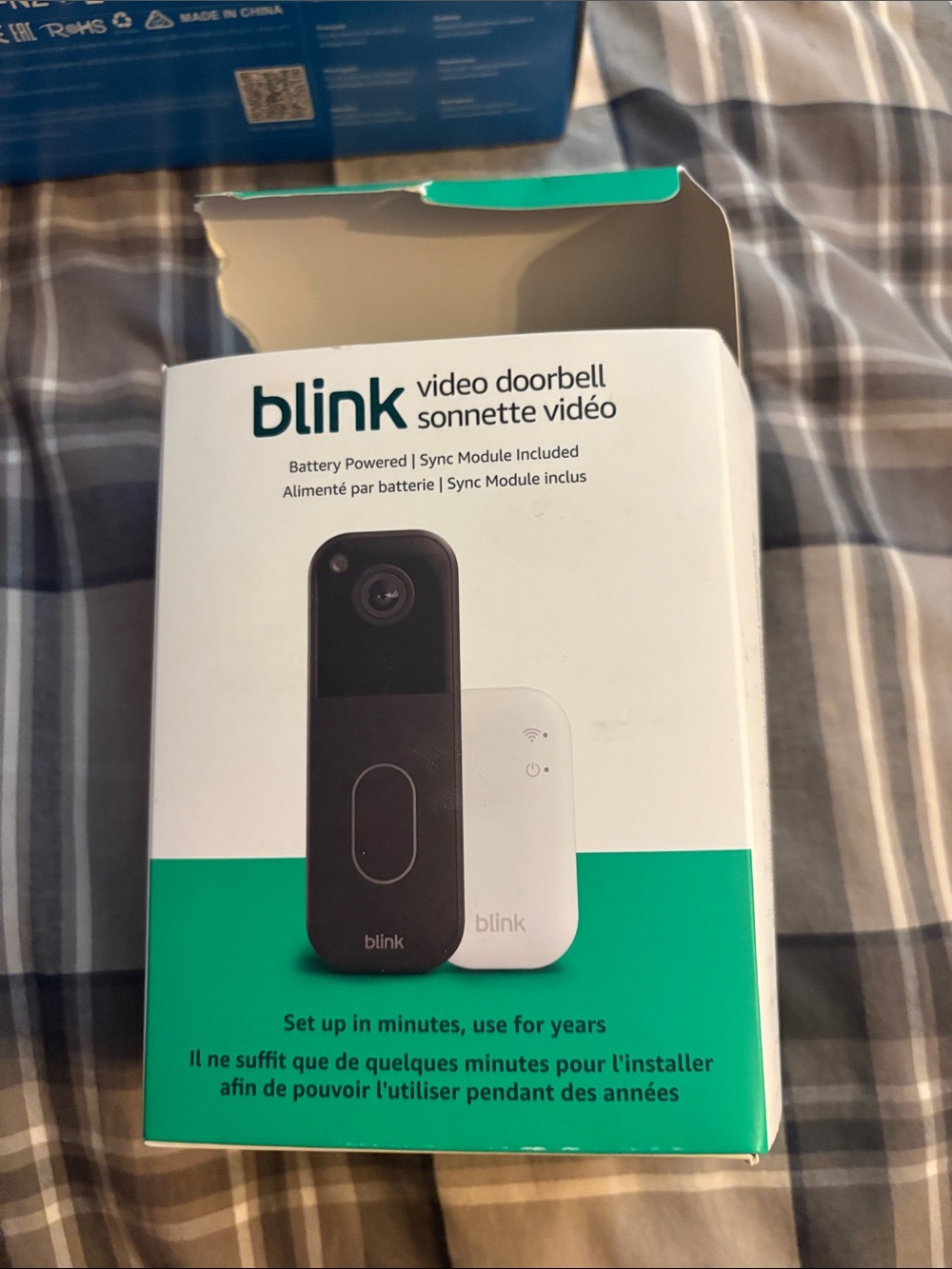 Blink Video Doorbell in Black and White